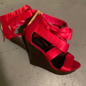 Red silky with a bow!